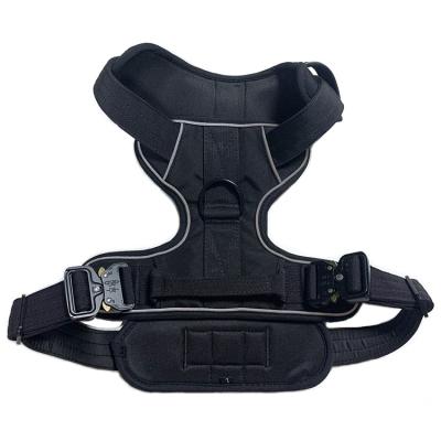 China Premium Comfortable Soft Padded Padded Adjustable Military Tactical Dog Harness for sale