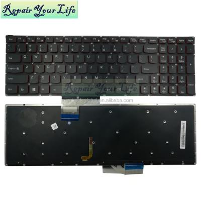 China Laptop standard keyboard for Lenovo y50-70 hot sale black backlit language notebook keyboard 25215956 USA for sale