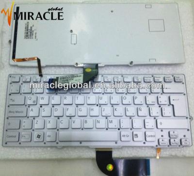 China Laptop Standard Keyboard For SONY Backlight 9Z.N6BLF.101 LA Layout Silver for sale
