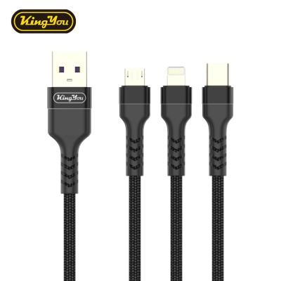 China Kingyou IOS Factory Direct Sale Nylon Braided Usb Cable For iphone 11 pro Xs Xr X Se Max 8 12 13 7 6 plus ipad 6s air 5 mini for sale