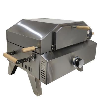 China New Design Adjustable Height Stainless Steel Outdoor Kitchen Easily Cleaned Authentic Woodfired Pizza Oven With Tool for sale