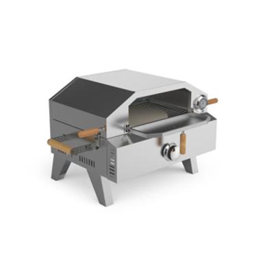 China Stainless Steel Adjustable Outdoor Kitchen Hyxion Size R&D Mini Gas Freestanding Pizza Oven With Tool for sale