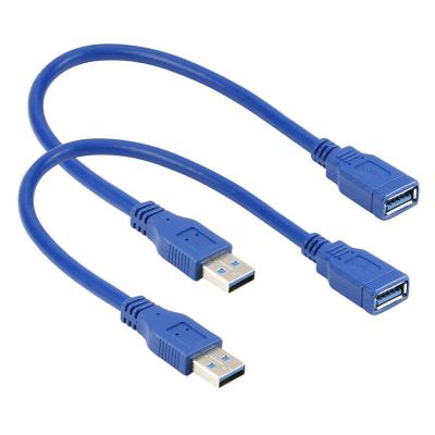 China High Speed USB2.0 / USB3.0 Devices OEM Data Transfer 5Gbps Blue / Black PVC Cable 1M 2M Male To Female USB3.0 for sale