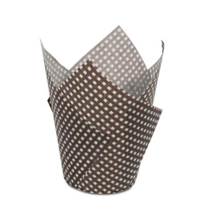 China Factory 40gsm Factory Bakery Cake Mold Cold Storage Oven Bake Tulip Snack Muffin Baking Cupcake Liners for sale