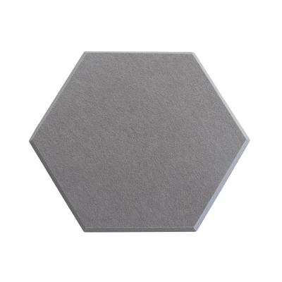 China Highly Effective Sound Absorption Multi-function Fireproof Hexagon Acoustic Panel Different Shape Office Wall Decoration PET Acoustic Panel for sale