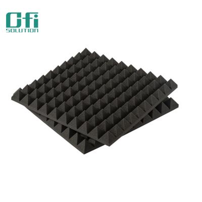 China Highly Effective Sound Absorption Eco-friendly Fireproof Soundproof Wall Decoration Absorbs Sound Polyester Acoustic Foam for sale