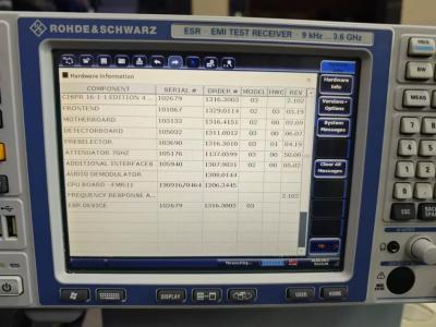 China Fast R&S®ESR3 EMI Test Receiver 9 KHz To 3.6 GHz for sale