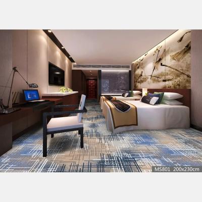 China 1/10 Gauge 800G Polyester Non Slip Wall To Wall Carpets Flooring Roll For Hotel for sale