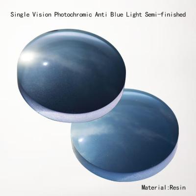 China Single Vision UC/HC/HMC Photochromic Anti Blue Light Semi-finished for sale