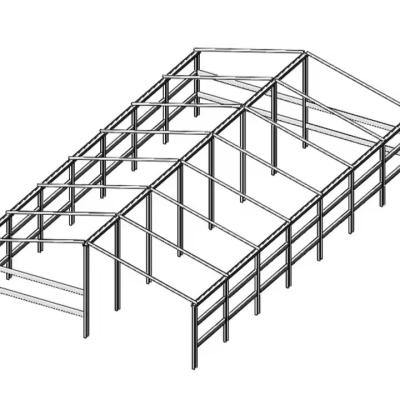 China Excellent Wind Resistance Performance Light Steel Structure Workshop Warehouse High Strength Portal Frame Building Welding for sale