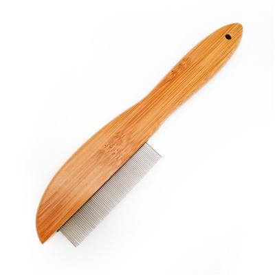 China Best Selling Iron Amazon Best-Selling Pet Bamboo Wooden Comb Cleaning Dog Cat Grooming Comb for sale
