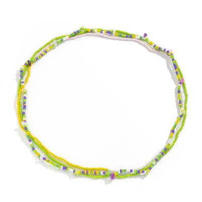 Chine Collier à perles à plusieurs couches pour femme, lisse et portable, collier à choc coloré. à vendre