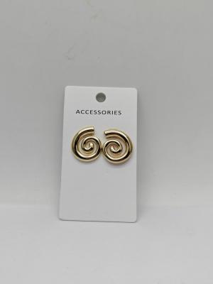 China Swirl Mulheres Mental Stud Brincos de Metal Leve Stud Brincos Por Venda à venda