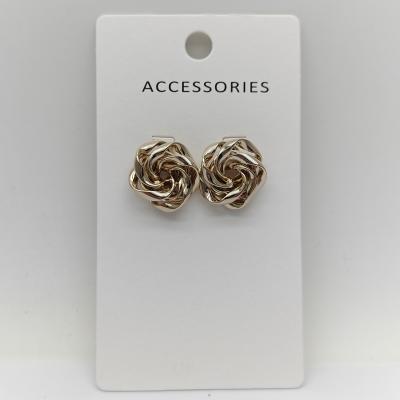 China Modische Metall-Swirl-Blumenohrringe Groß und einzigartig zu verkaufen