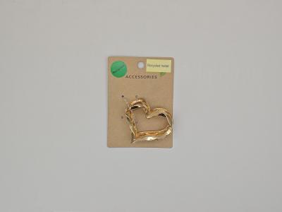 China Heart Recycled Metal Hair Claw Clips for sale