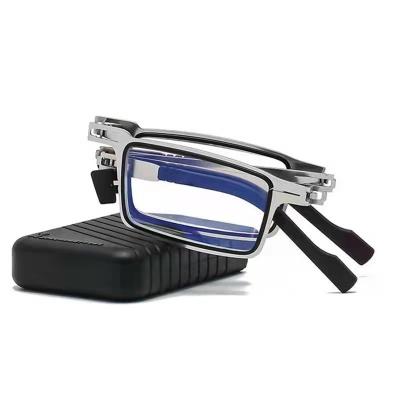 China New Fashionable Vintage Portable High-Definition Computer Glass Frame Reading Glass Retractable Blue Blocking Unisex Full Reading Glass for sale