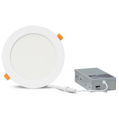 China Modern 6 Inch Ultrathin 3CCT LED Recessed Ceiling Light With Junction Box 12W Dimmable Selectable Power-killer 2700K-5000K Pot Light for sale