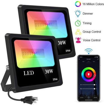 China Garden 60W RGBW WiFi Suitable for Indoor and Outdoor Smart LED Flood Light Powered by Tuya App Tuya Smart Light for sale