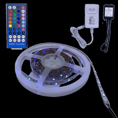 China US IP20 EU Plug Residential and Commercial UK Holiday Home Decoration 44Key RF Controller 5m Per Roll RGBW LED Strip Light Kits for sale