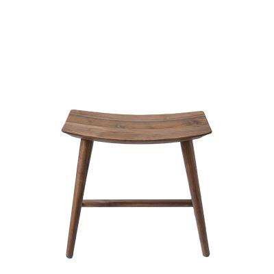 China (Other) Nordic Adjustable Home Solid Wood Square Foot Black Walnut Full Wood Dining Stool Modern Simple Walnut Cosmetic Stool for sale