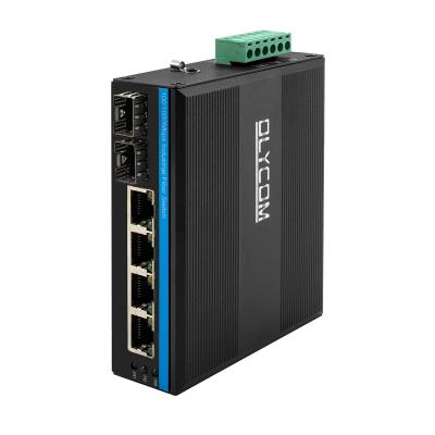 Chine 6 ports Commutateur Ethernet industriel Réseau Gigabit 100/1000M SFP Fibre non géré puce Realtek à vendre