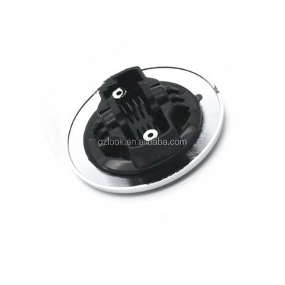 China Eco-friendly Car Emblem Fit For Benz Hood Black Flat Wreath Front Engine Badge 57mm A2048170616 for sale