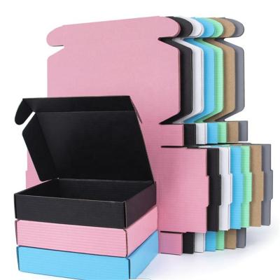 China Recyclable Wholesale Custom Printed Corrugated Paper Boxes Clothing Folding Kraft Mailing Mailing Boxes With Custom Logo for sale