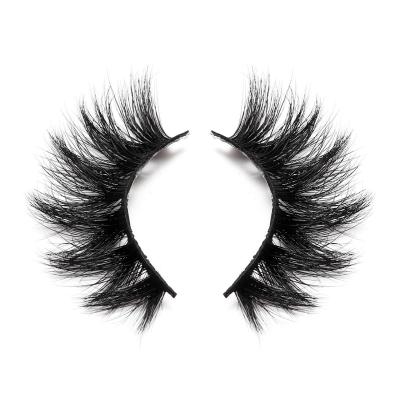 China Self-adhesive Mink Eyelashes Simple Scalloped Mink Eyelash Extensions Long Natural Newcomers 25MM Fluffy Mink Eyelashes for sale
