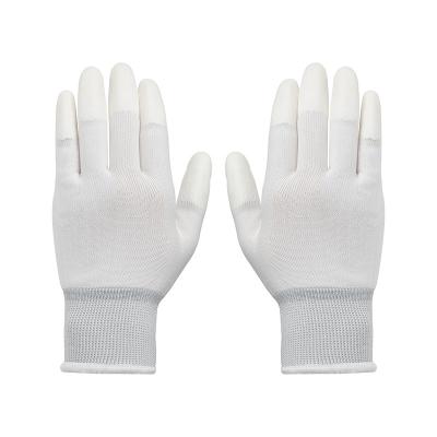 China Finger Fit Selling Safety Mitt Nylon Skin-Friendly Warm Anti-Slip PU Coated Finger Mitt For Work Protection for sale