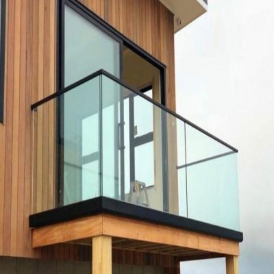 China Floor Deck U Channel Glass Railings for Customized Colors Balcony Balustrad for sale