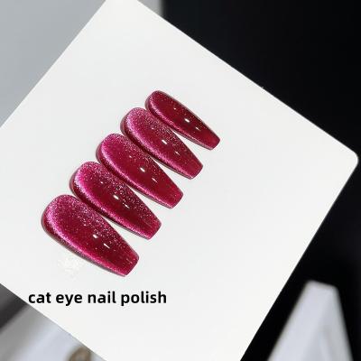 China Wholesale Eco-Friendly Nail Supplies Private Label Vegan Soak Off Color Cat Eye Nail Gel Polish UV Magnetic Finish Concentrated Gel for sale