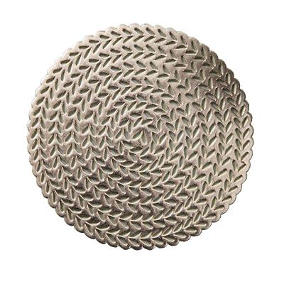 China Oilproof Manufacturer's Direct Selling PVC Coffee Coaster 10cm Series Bronzed Non Slip Coaster for sale