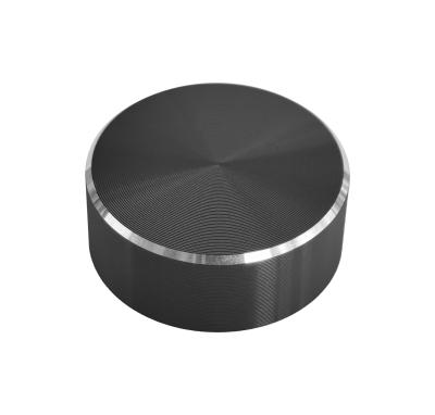 China 29 mm ronde potentiometerknop op bestelling met radial borstel effect zwart aluminium knop voor elektrische oven Te koop