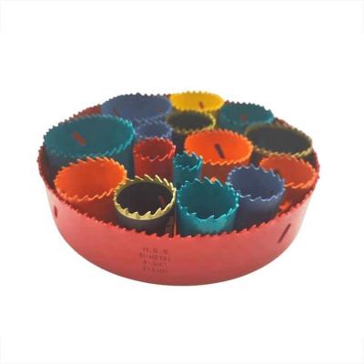 China High Drilling Efficiency 14 Pieces HSS Bimetal Hole Saw Kit General Purpose Durable High Speed Steel Fast Cutting Set for sale
