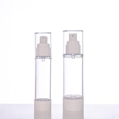 China Wholesale Cosmetic ABS Empty Vacuum Bottle 15ml,30ml,50ml,80ml,100ml Sunscreen Spray Toner Lotion Press Type Sub Bottle Cosmetic Bottles for sale