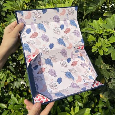 China High Quality Recyclable Foldable Collapsible Foldable Jewelry Boxes Kids Small Paper Box Foldable Storage Box for sale