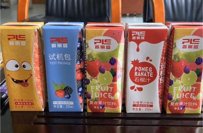 Chine 7 matériaux d'emballage aseptiques de feuille mince de la couleur 200ml avec la bande de cachetage à vendre