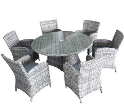 China Patio Wicker Rattan Outdoor Dining Table Park Balcony Courtyard Patio Sofa for sale