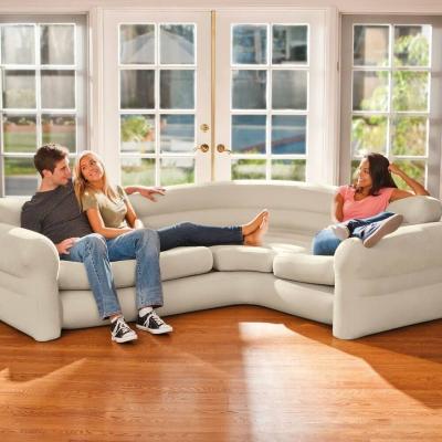China Wholesale Cheap Modern Foldable Outdoor Corner Sleeper Chair Recliner Sofas Living Room Air Sofa Set Inflatable Furniture for sale