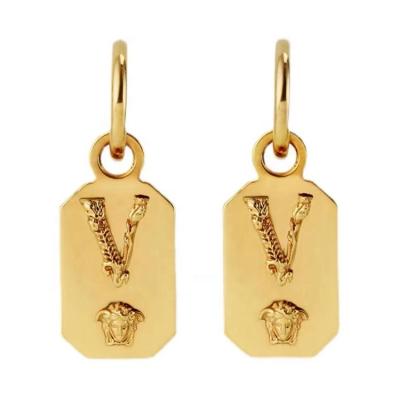 China New Gold Plated Designer 2022 Luxury Trendy Trendy Earrings For Women Brand Statement Earrings Big for sale