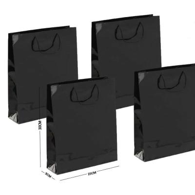 China o preto de 250gsm 300gsm imprimiu o logotipo feito sob encomenda reciclável do saco de compras de papel à venda