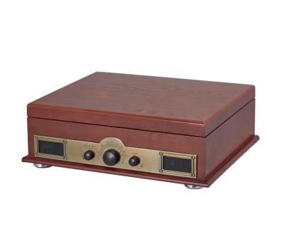 China Multifunctional Retro Speaker BT Phonograph CD Player Antique Three Speed Vinyl Record Player for sale