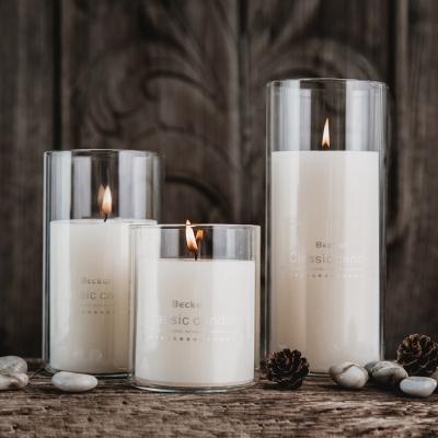 China 100% handmade factory custom glass jars for candle making glass candle holder with lid candle jar for sale