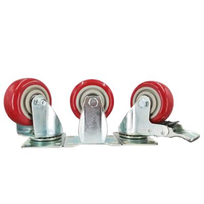 China swivel & TYD 3IN/75MM PVC Rigid Industrial Medium Duty With Brake Caster Wheel for sale