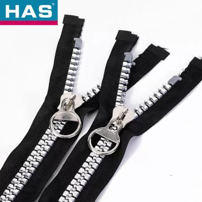 China #20 silver gold teeth Various Sizes Polyester Zippers with Plastic Material for sale
