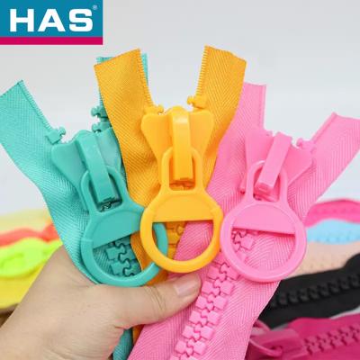 China 20# Giant Teeth Plastic Zipper Open End Big Zipper for Jackets or Bag for sale