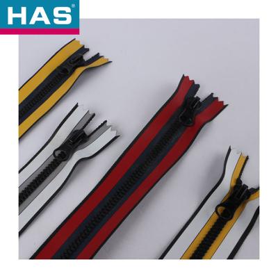 China # 5 Maïs pistool tand waterdicht gestreepte hars rits voor kleding of tassen Te koop