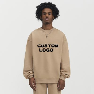 China Breathable Custom Logo 380G Plain Plus Size Oversize Sweatshirt Men Women Warm Cotton O-neck Fleece Pullover Hoodies for sale
