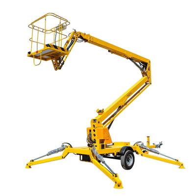 China Hotels Hot Sale 14m 200kg Aerial Work Boom Lift Platform Hydraulic Boom Lift Cherry Picker For Factory for sale