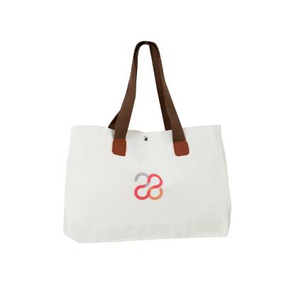 China Eco-friendly Wholesale Blank Reusable Heavy Duty Women's Canvas Bags Cotton Tote Shopping Bag with Custom Printed Logo for sale